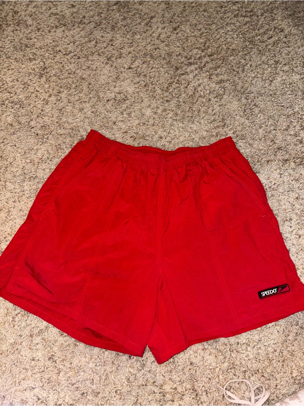 Speedo Men's Bright Red Athletic Swim Shorts